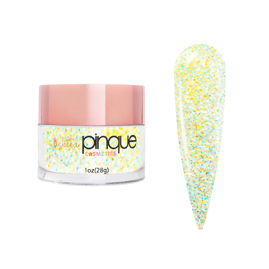 Glow Glitter Acrylic Powder • 454 • Easy Peasy Lemon Squeezy