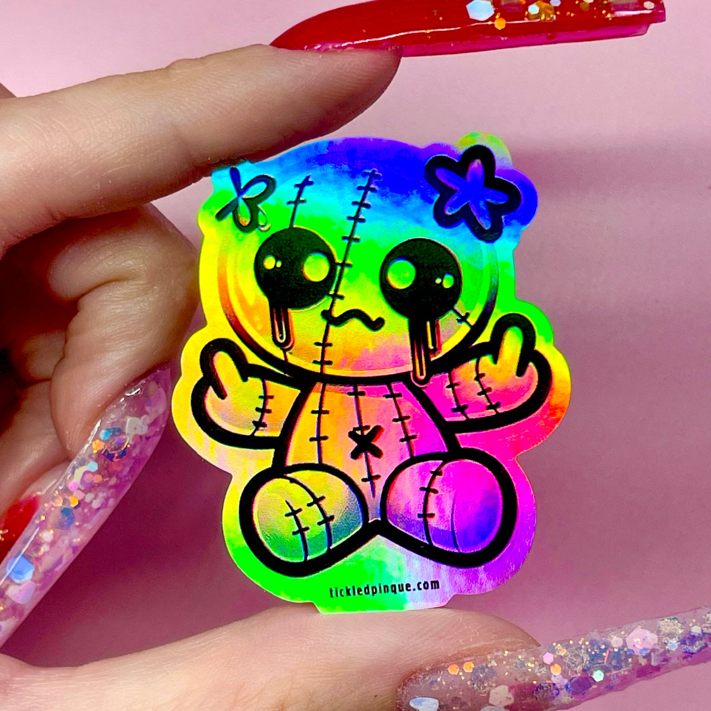 Holographic F*que Love Sticker