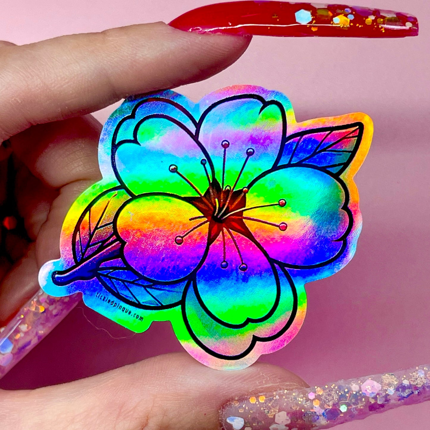 Holographic F*que Love Sticker