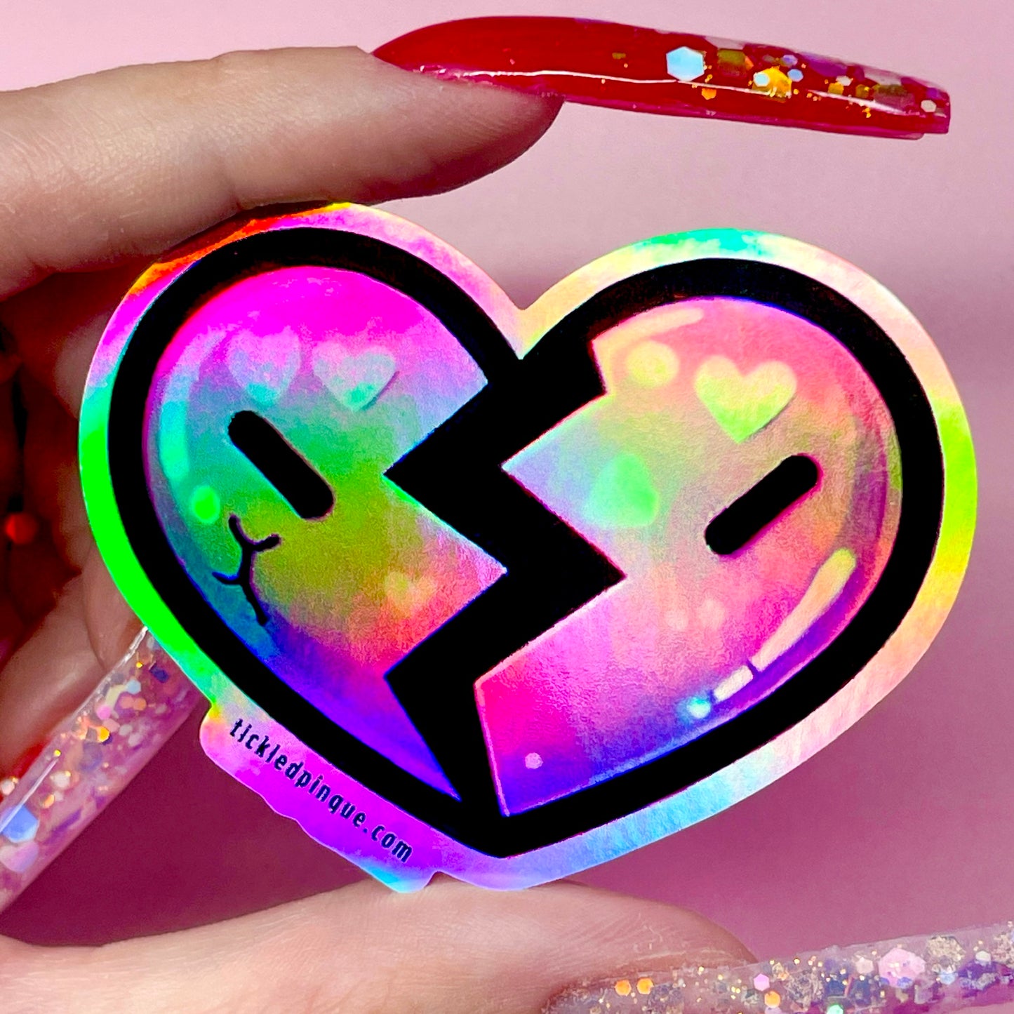 Holographic F*que Love Sticker