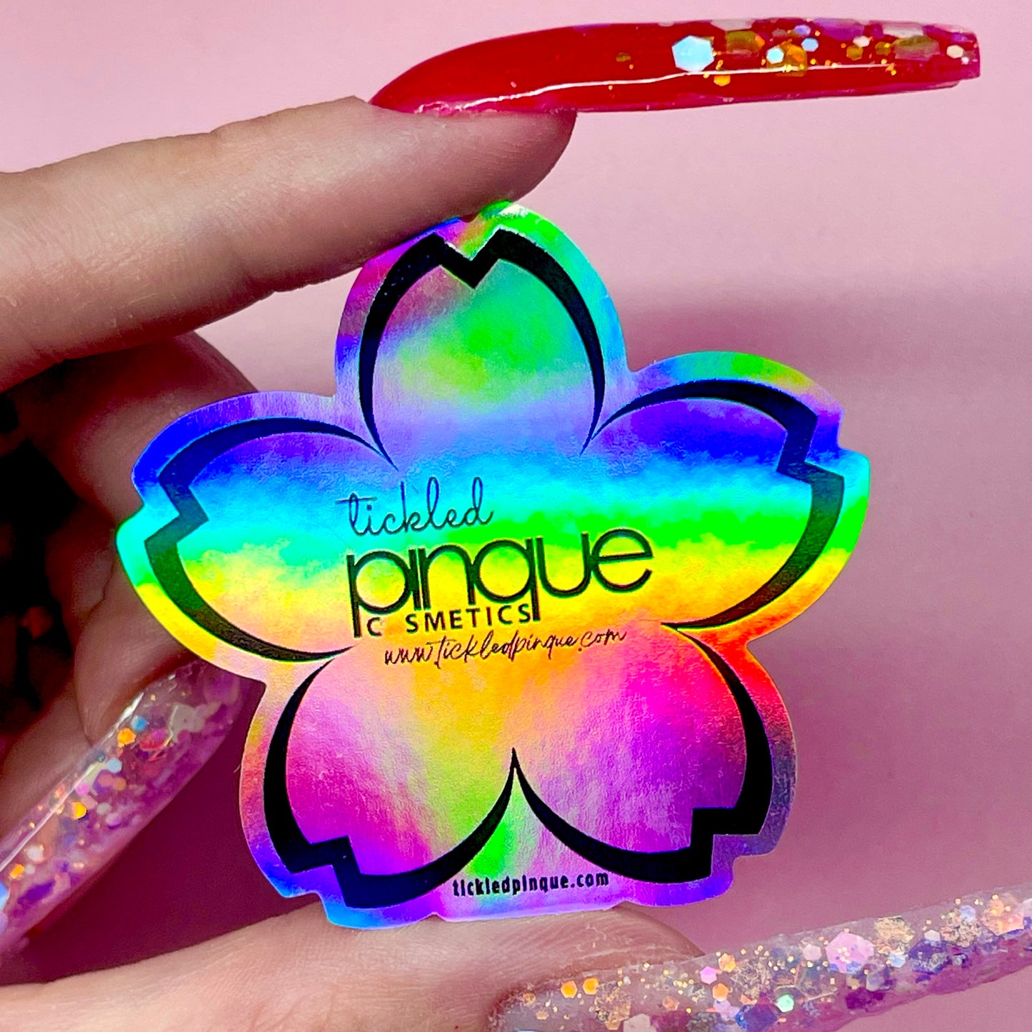 Holographic F*que Love Sticker